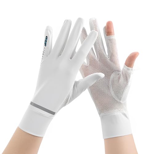 PALAY® Sun Protection Gloves Women Anti-Skid Driving Gloves Touch Screen Gloves Summer Driving Gloves Riding Gloves Breathable Full Finger Outdoor Ice Silk Gloves, White PALAY® Sun Protection Gloves Women Anti-Skid Driving Gloves Touch Screen Gloves Summer Driving Gloves Riding Gloves Breathable Full Finger Outdoor Ice Silk Gloves, White